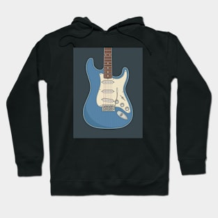 Lake Placid Blue Strat Guitar Hoodie